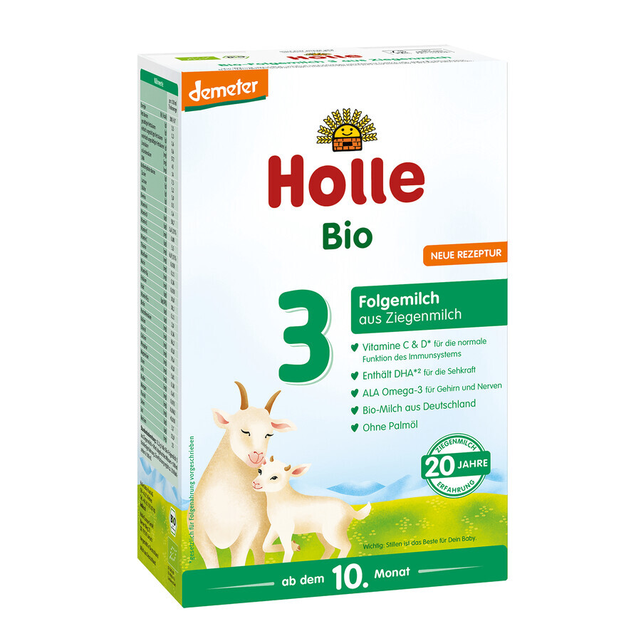 Holle Bio 3, a base di latte di capra, da 10 mesi, 400 g