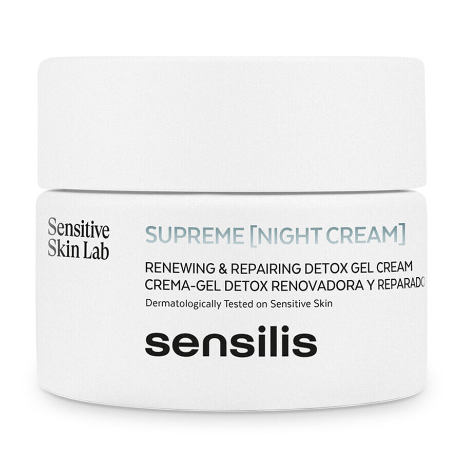 Sensilis Supreme, gel-crème de nuit réparateur et rajeunissant, 50 ml + Upgrade AR, crème sorbet raffermissante et apaisante, 5 ml gratuit