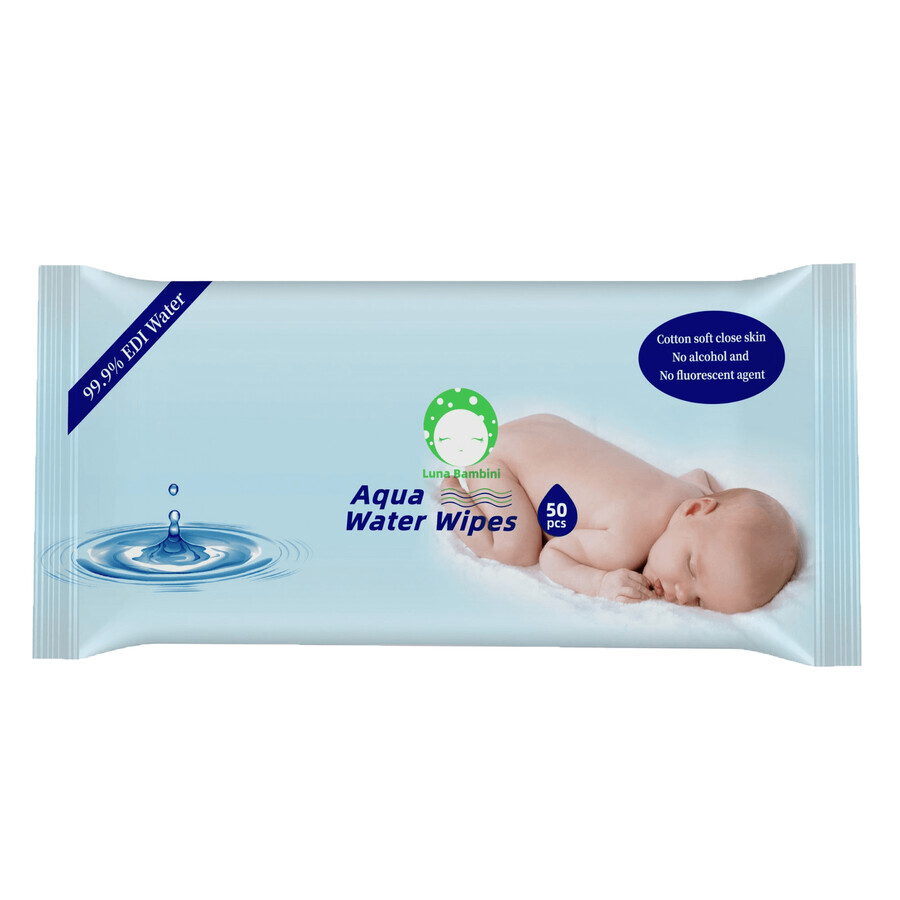 Luna Bambini Aqua Water Wipes set, wet wipes, water, 4 x 50 pieces