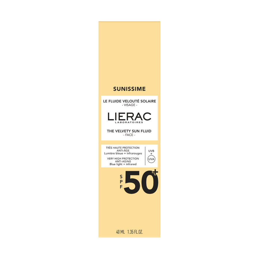 Lierac Sunissime, emulsión facial protectora, FPS 50+, 40 ml