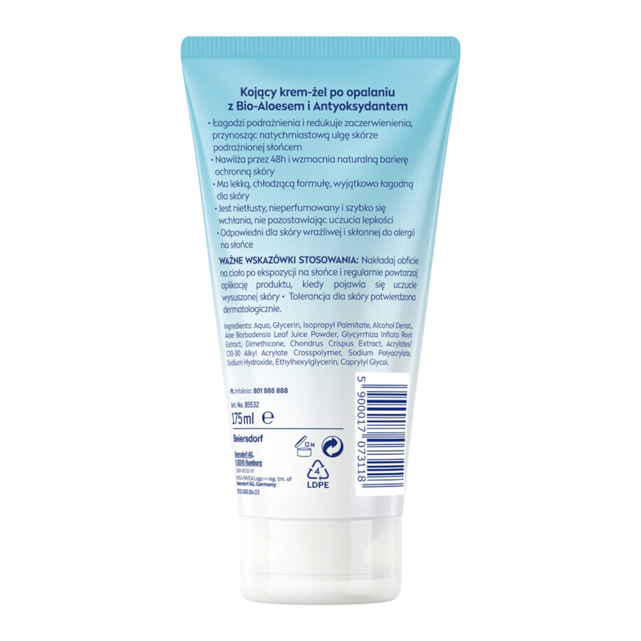 Nivea Sun Sensitive SOS, gel-cremă calmant după plajă, 175 ml