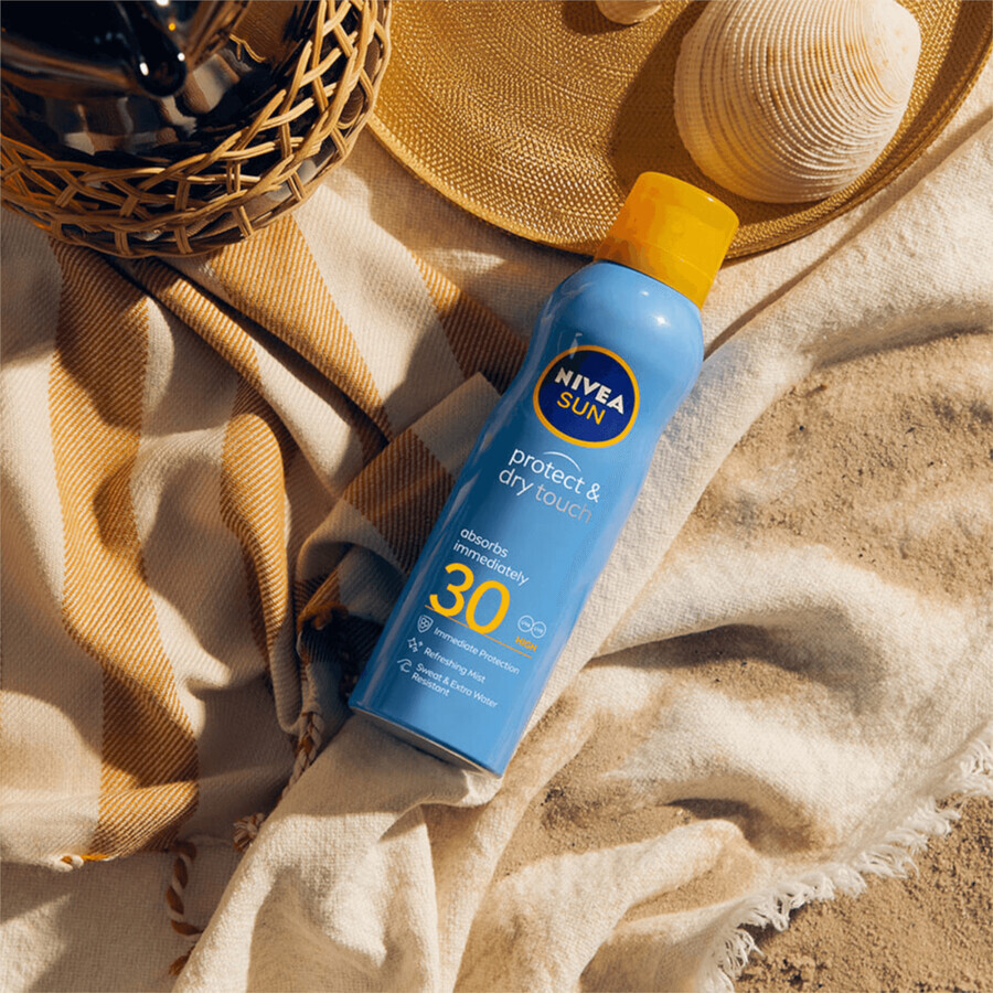 Nivea Sun Protect &amp; Dry Touch, Spray lotion with sun protection, SPF 30, 200 ml