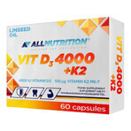 Allnutrition Vitamine C 1000 mg, 60 capsules + Vit D3 4000 + K2, 60 capsules