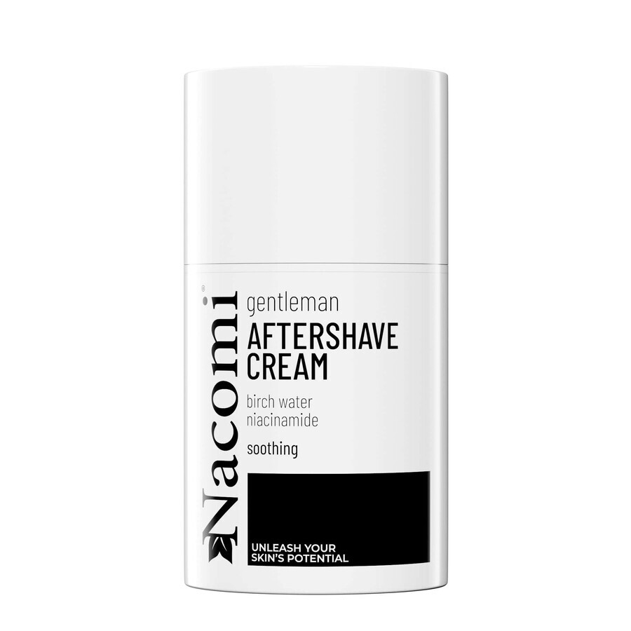 Nacomi Gentelman, verzachtende aftershavecrème met berkenwater en niacinamide, 50 ml