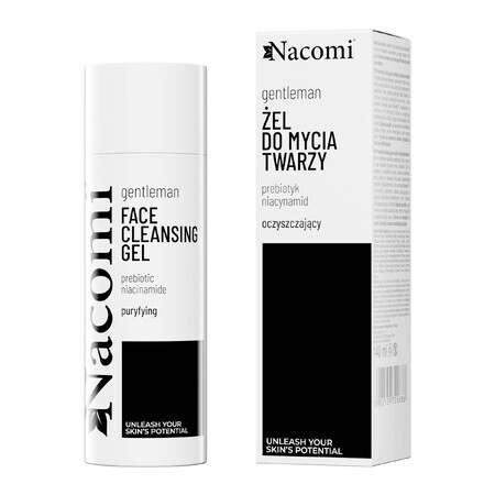 Nacomi Gentelman, facial cleansing gel with prebiotics and niacinamide, 140 ml