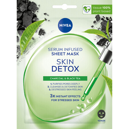 Nivea Skin Detox, ontgiftend bladmasker, 1 stuk