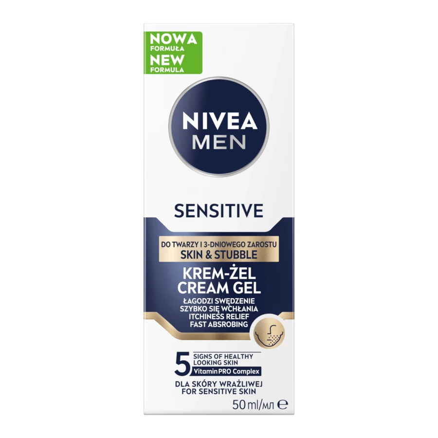 Nivea Men Sensitive, gezichtscrème-gel, 50 ml