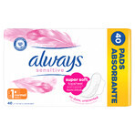 Always Sensitive, Damenbinden mit Flügeln, Größe 1, Normal, 40 Stück