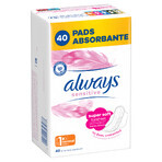 Always Sensitive, Damenbinden mit Flügeln, Größe 1, Normal, 40 Stück