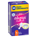 Always Platinum, Damenbinden mit Flügeln, Größe 1, Normal, 30 Stück