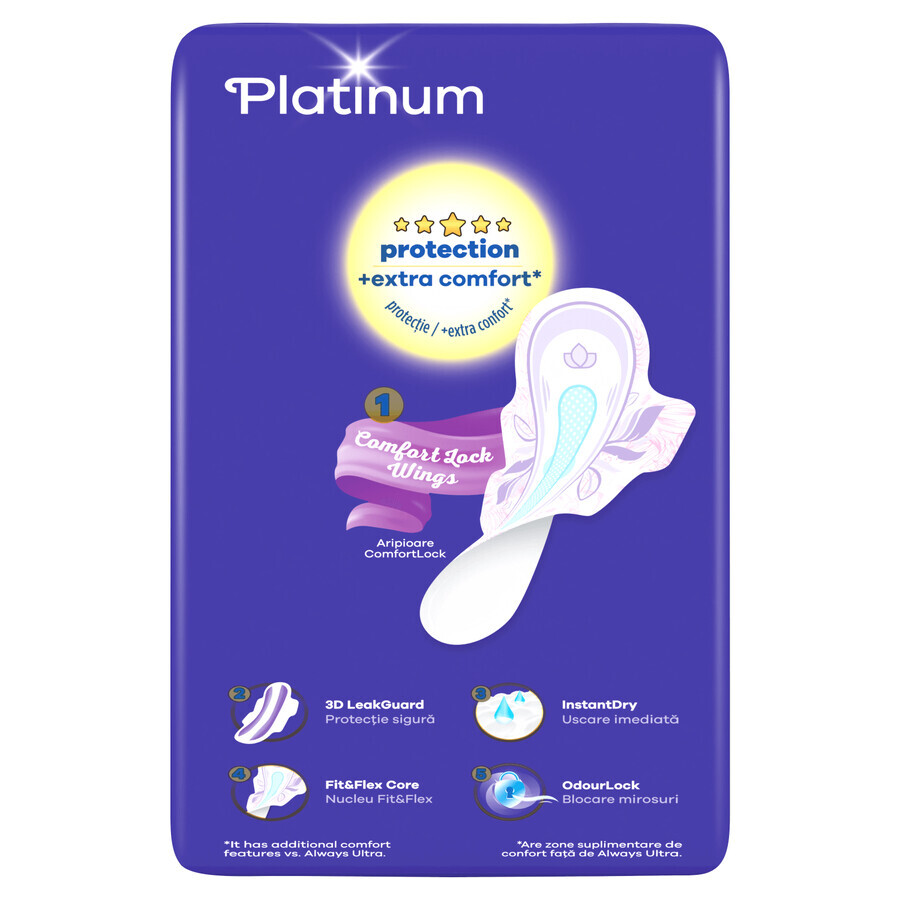 Always Platinum, Damenbinden mit Flügeln, Größe 2, Super, 26 Stück