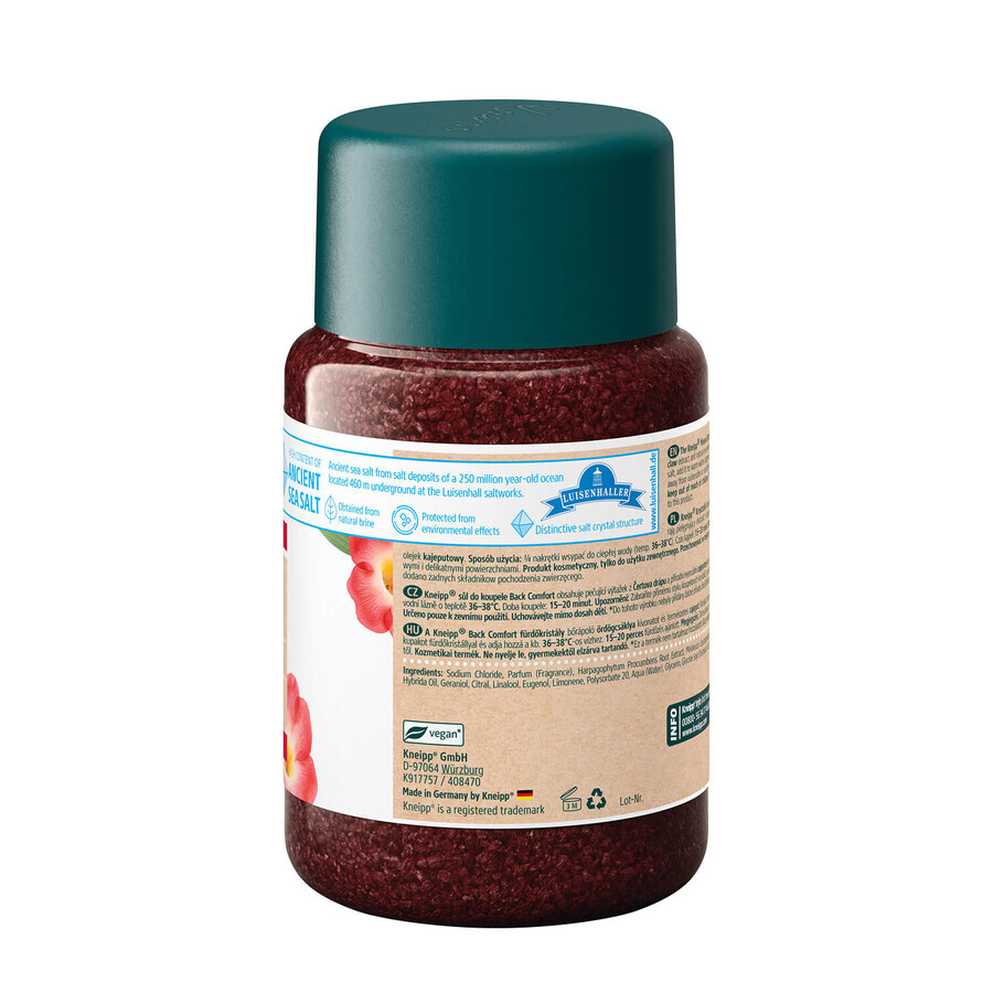 Kneipp Back Comfort, Mineralsalz-Badekristalle, schwarze Kralle, 500 g