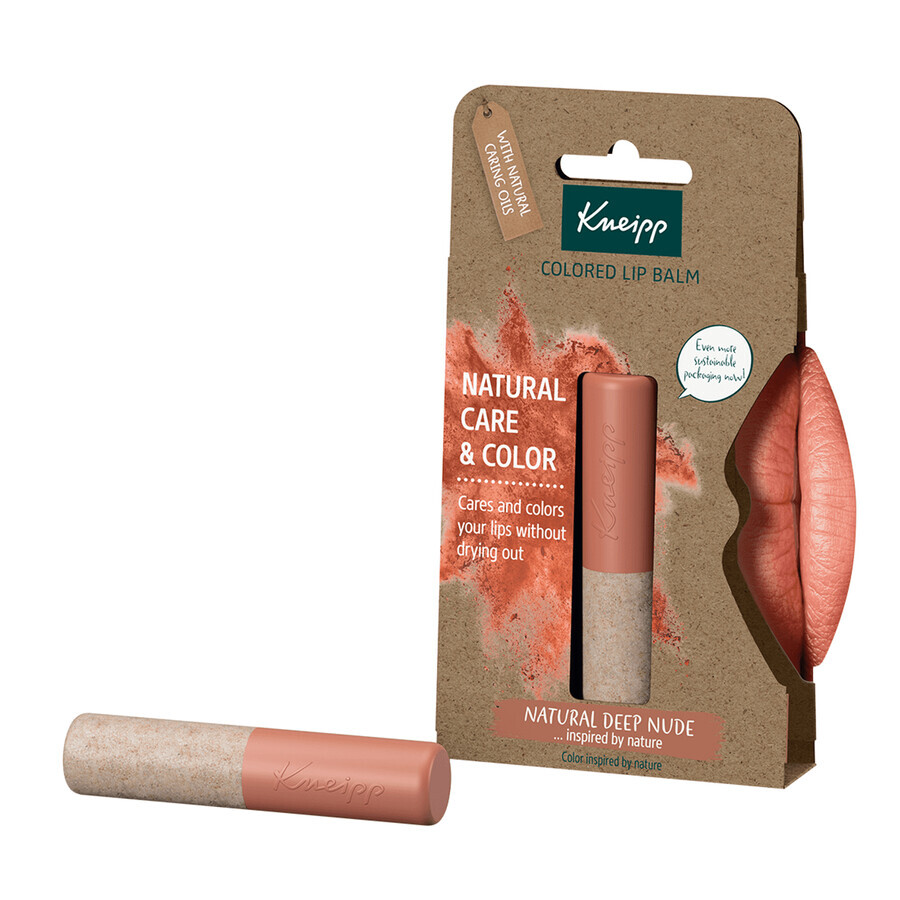 Kneipp Natural Care&amp;Color, coloring lip balm, deep natural nude, 3.5 g