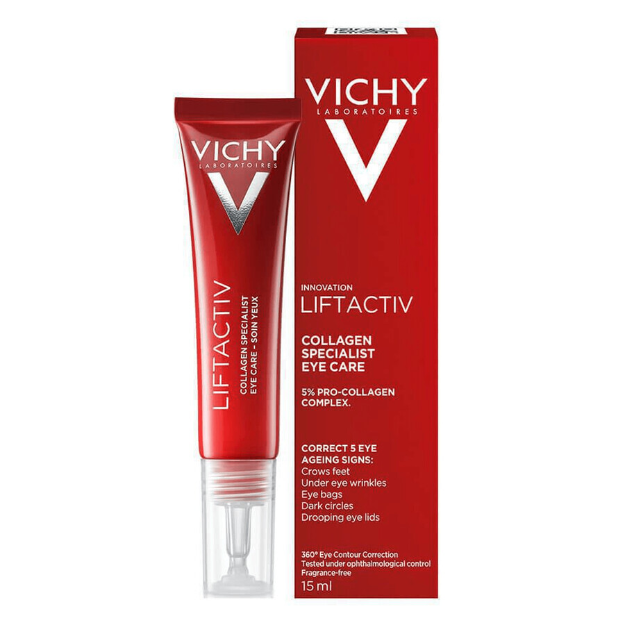 Vichy Liftactiv Collagen Specialist, crème pour les yeux, 15 ml