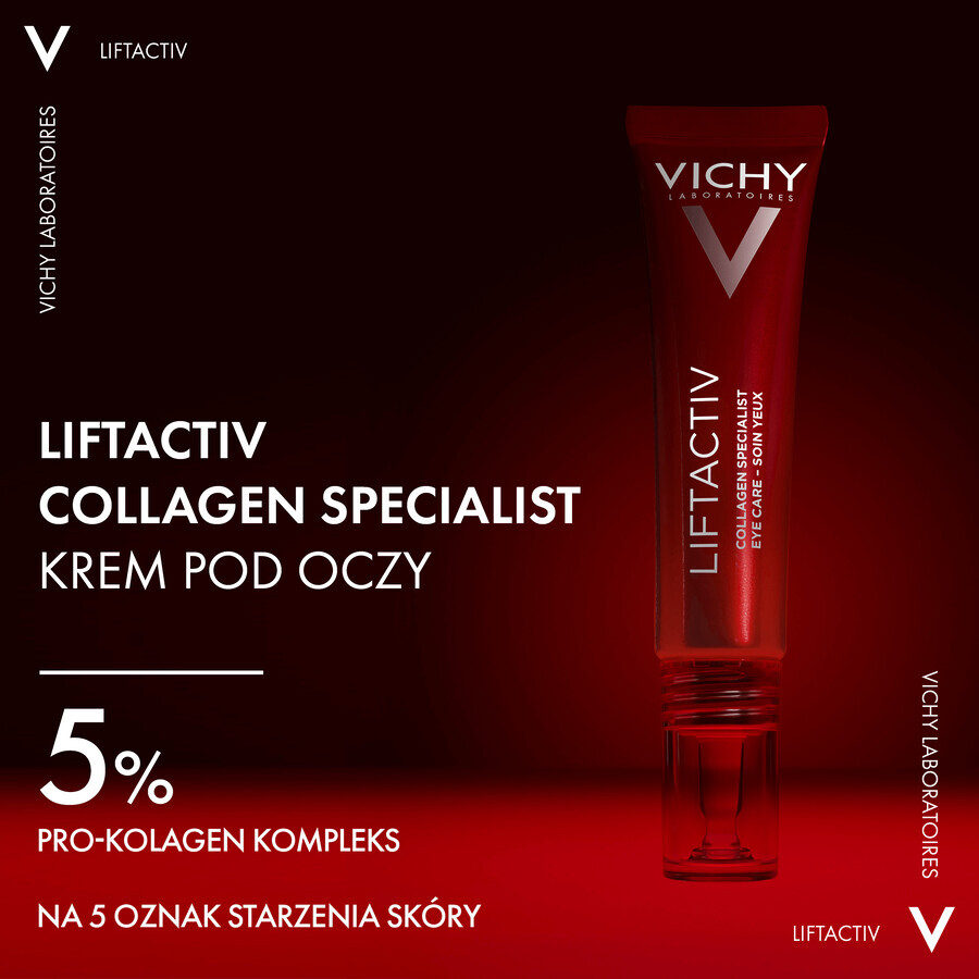 Vichy Liftactiv Collagen Specialist, crème pour les yeux, 15 ml