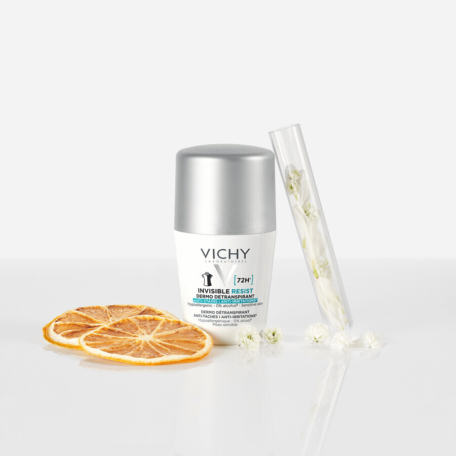 Vichy Invisible Resist, Roll-on Antitranspirant, gegen Flecken auf der Kleidung, 50 ml