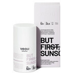 Veoli Botanica But First, Crema solare, protezione leggera ad ampio spettro contro il fotoinvecchiamento con azione idratante e lenitiva, SPF 50+, 50 ml