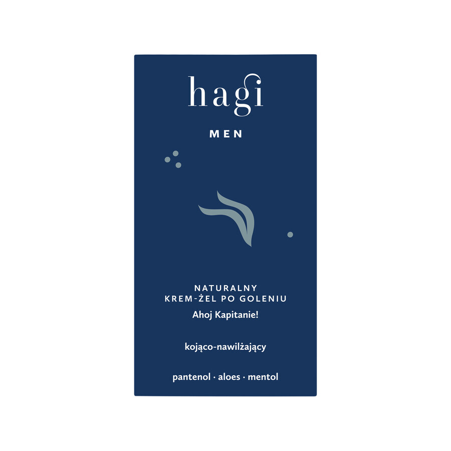 Hagi Men Ahoj Kapitan, natuurlijke aftershave crème-gel, verzachtend en hydraterend, 50 ml