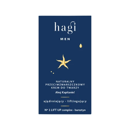 Hagi Men Ahoj Kapitan, natural anti-wrinkle, firming and lifting face cream, 50 ml