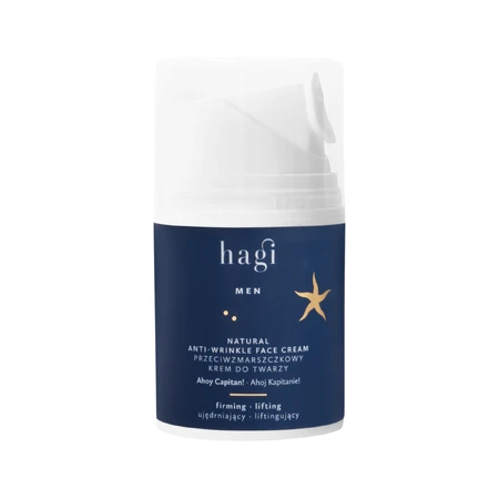 Hagi Men Ahoj Kapitan, natural anti-wrinkle, firming and lifting face cream, 50 ml