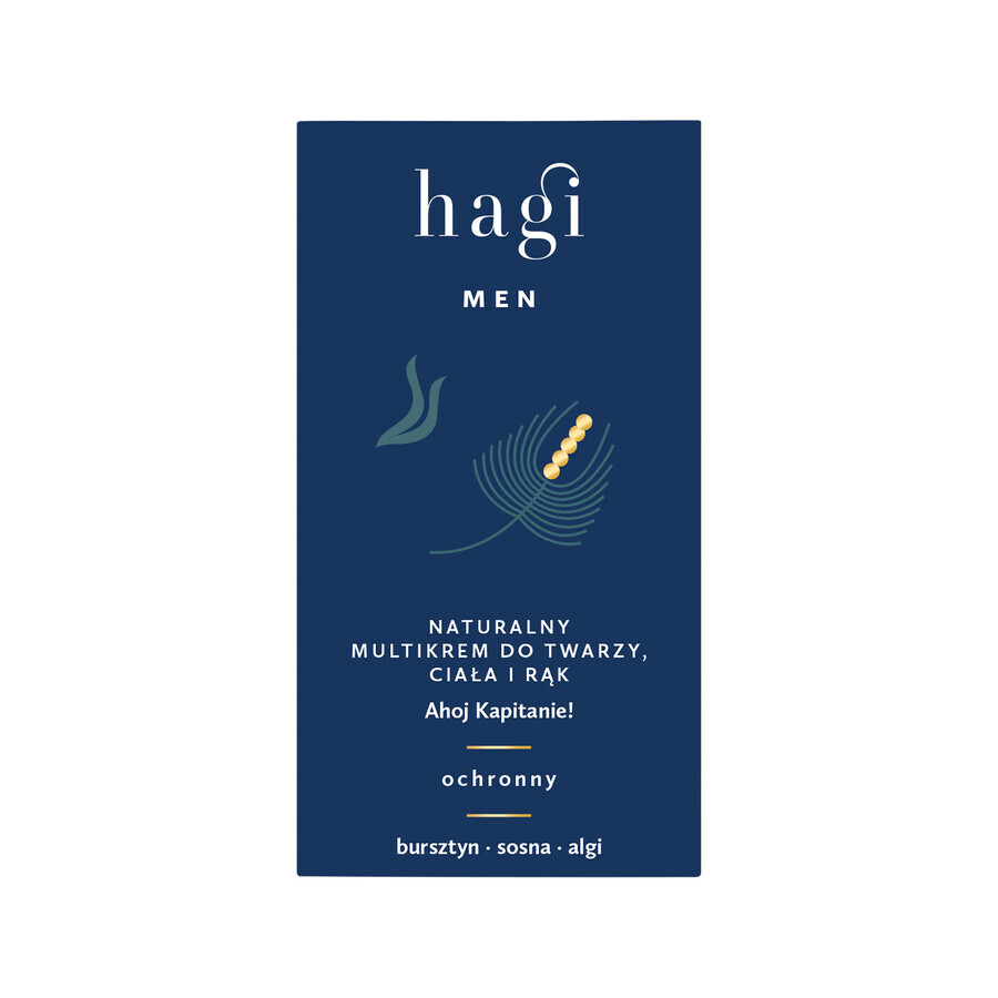 Hagi Men Ahoj Kapitan, natürliche Multicream für Gesicht, Körper und Hände, schützend, 50 ml