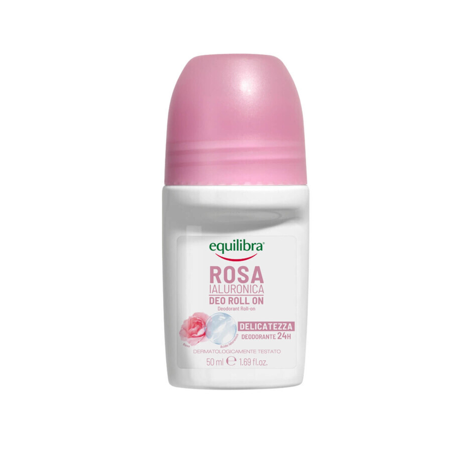 Equilibra Rosa, Rosendeodorant in einer Kugel mit Hyaluronsäure, 50 ml