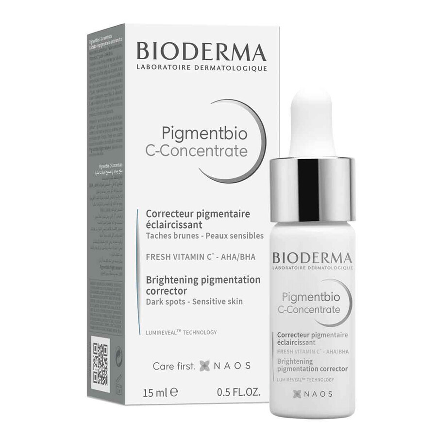 Bioderma Pigmentbio set, concentré facial éclaircissant, avec vitamine C, 15 ml + lotion micellaire éclaircissante, 250 ml