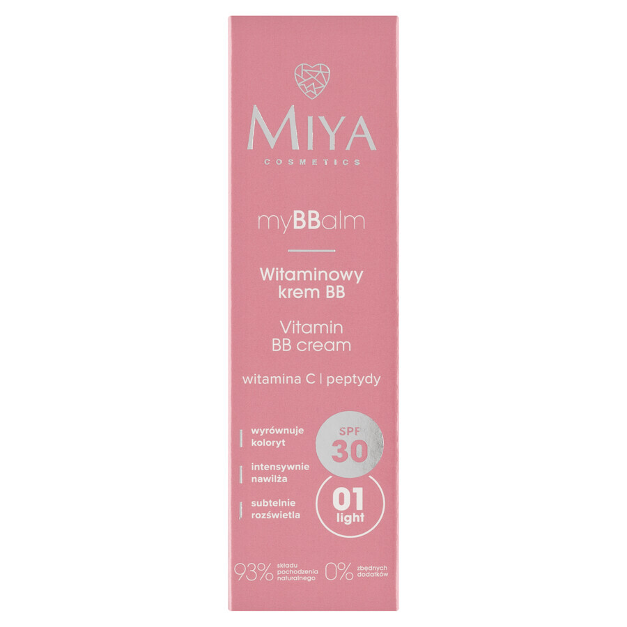 Miya myBBalm, vitamine BB crème, SPF 30, 01 licht, 30 ml