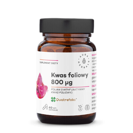 Aura Herbals Folsäure 800 μg, 60 Kapseln