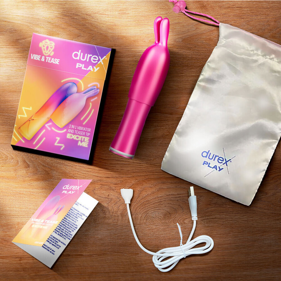 Durex Play Vibe &amp; Tease, 2-in-1-Vibrator mit stimulierender Spitze