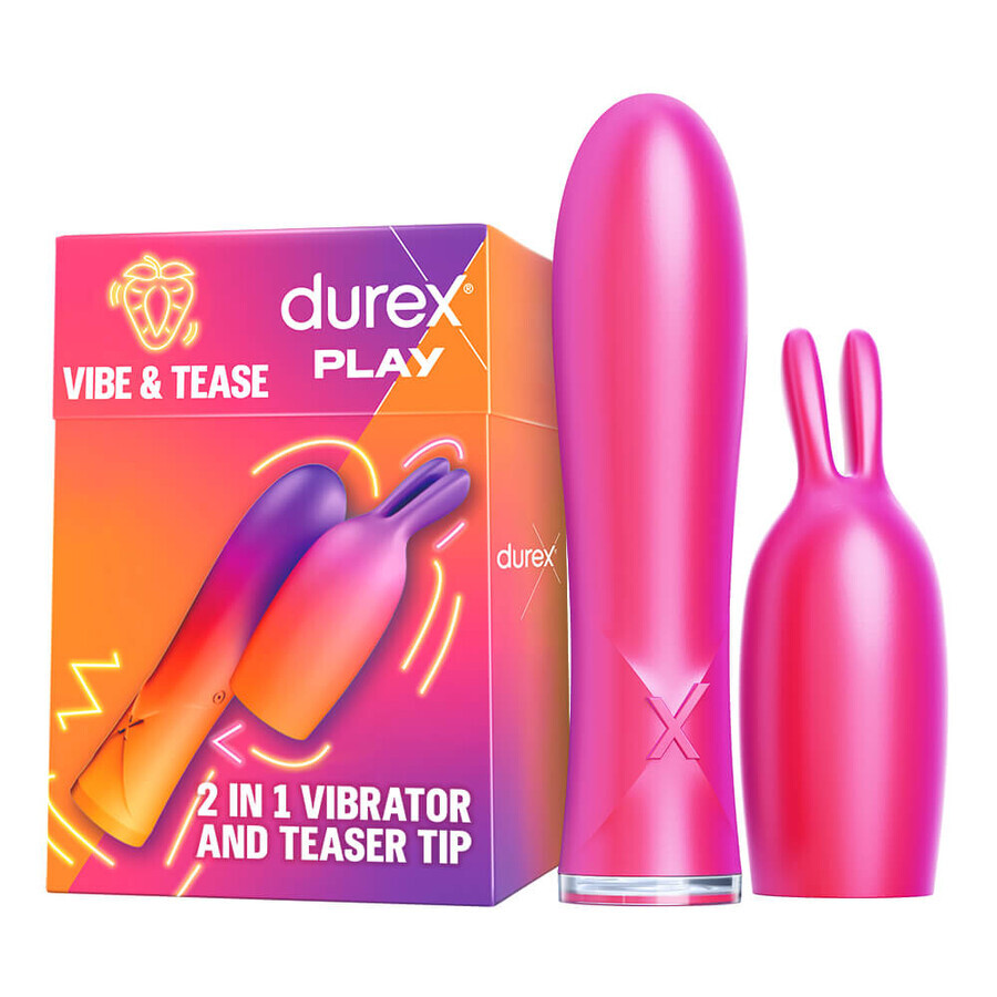 Durex Play Vibe &amp; Tease, 2-in-1-Vibrator mit stimulierender Spitze