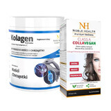 Noble Health Collagen + Glucosamin und Vitamin C Set, 100 g + Klasse A CollaVegan, 60 Kapseln