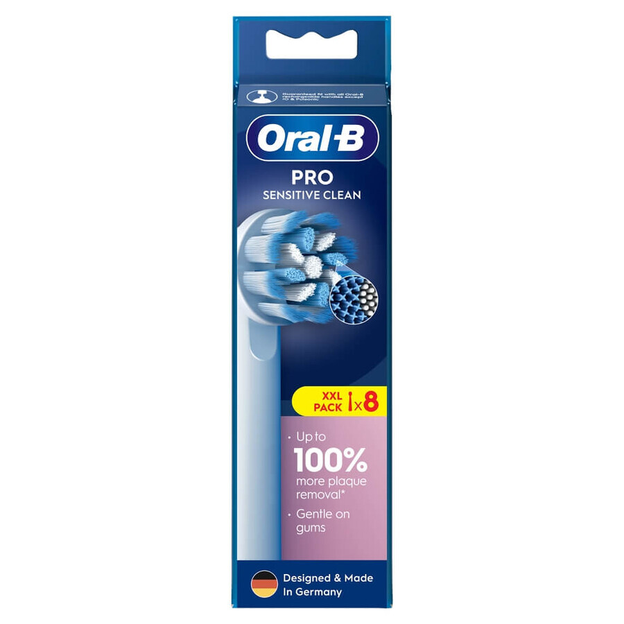 Oral-B Pro Sensitive Clean, Ersatzaufsätze für elektrische Zahnbürste, 8 Stück