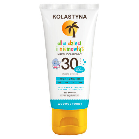 Kolastyna, crema di protezione solare per bambini e neonati, a partire dai 6 mesi di età, SPF 30, 75 ml