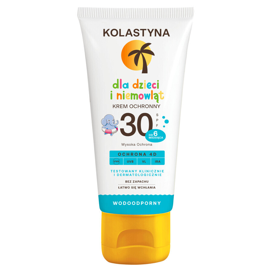 Kolastyna, crema di protezione solare per bambini e neonati, a partire dai 6 mesi di età, SPF 30, 75 ml