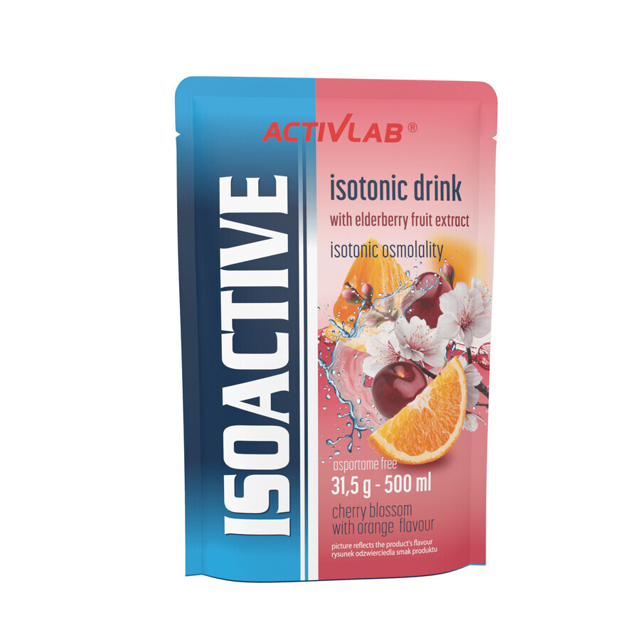 Activlab Isoactive, isotonisches Getränkekonzentrat, Kirschblüte mit Orange, 20 Portionsbeutel