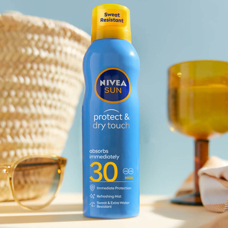 Nivea Sun Tripple Protect set, face fluid, SPF 50+, 40 ml + spray sun lotion, SPF 30, 200 ml + tanning lotion, SPF 30, 30 ml free