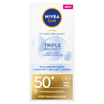 Nivea Sun Tripple Protect set, face fluid, SPF 50+, 40 ml + spray sun lotion, SPF 30, 200 ml + tanning lotion, SPF 30, 30 ml free