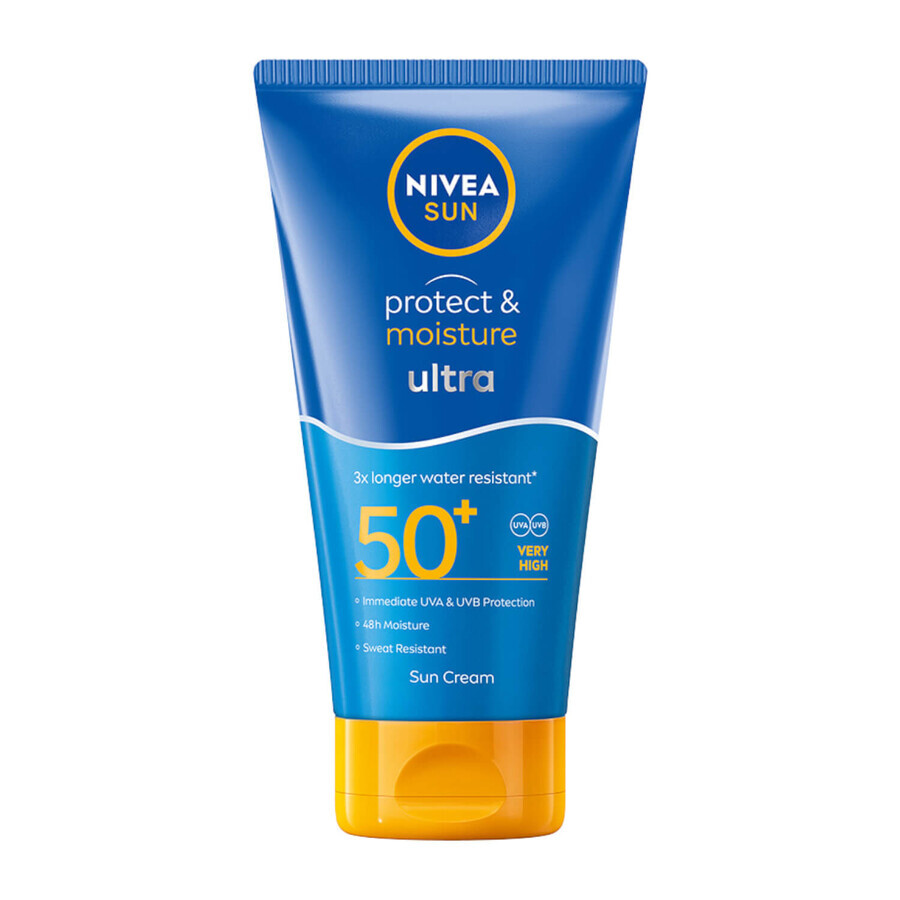 Set Nivea Sun Protect &amp; Moisture, ultra-moisturizing sun lotion, SPF 50+, 150 ml + soothing gel-cream after the beach, 175 ml + free backpack