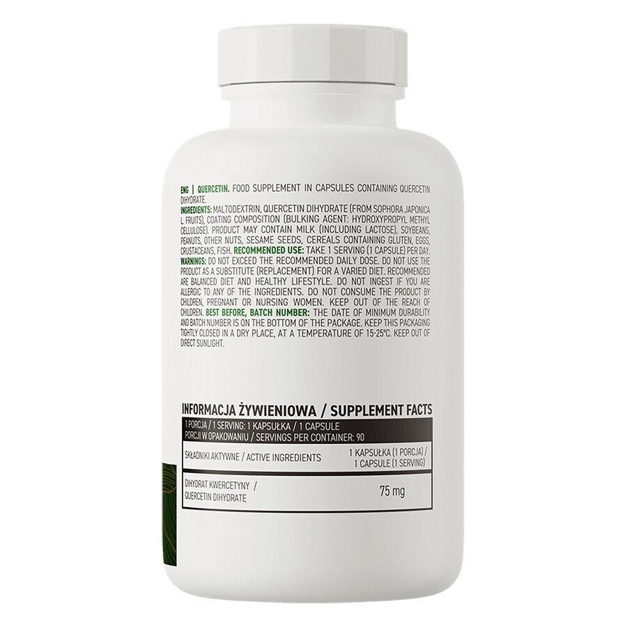 OstroVit Quercetin Vege, quercétine, 90 gélules