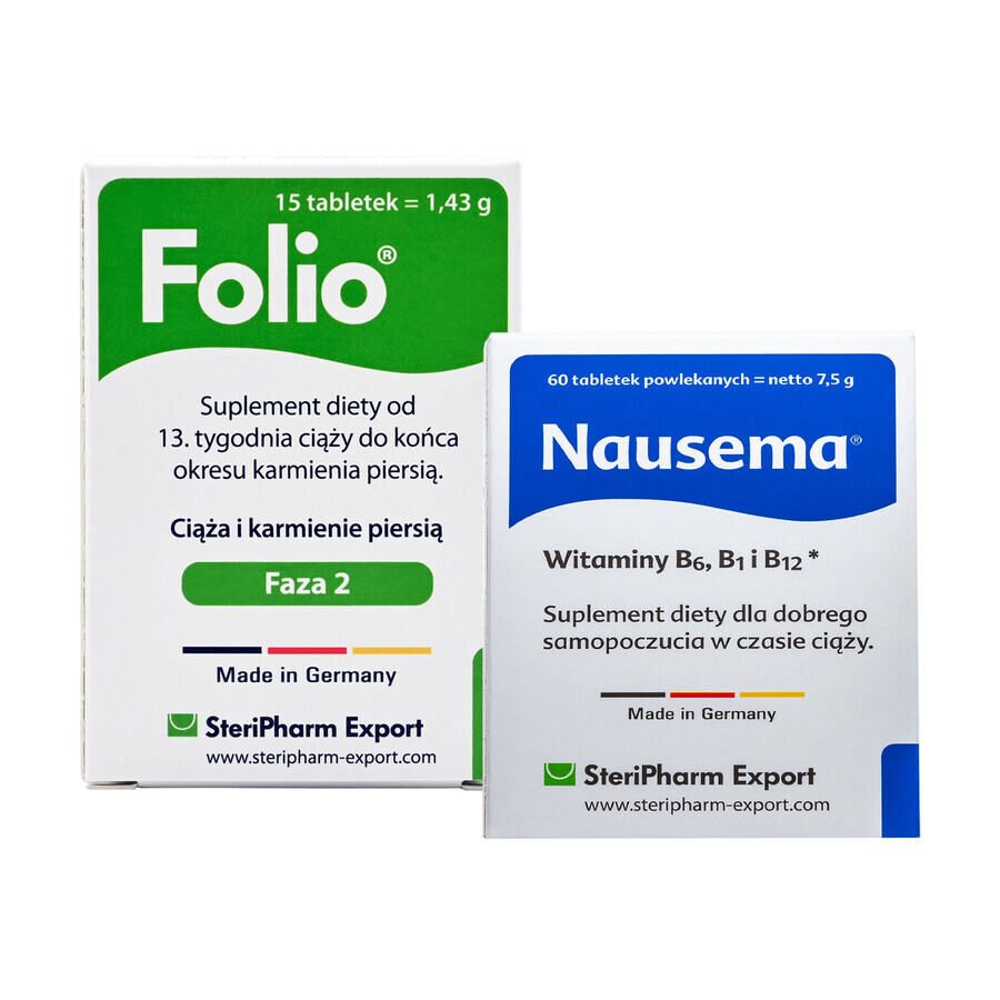 Folio faza 2, 90 comprimate + Nausema, 60 comprimate acoperite gratuit