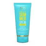 Set Apis Hello Summer, emulsión solar con manteca de cacao, FPS 30, 200 ml + crema solar facial, FPS 30, 50 ml + bolsa "Ama tu piel" gratuita