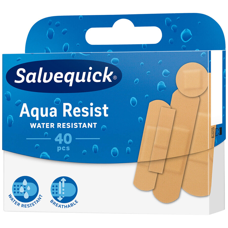 Salvequick Aqua Resist, cerotti impermeabili, 40 pezzi