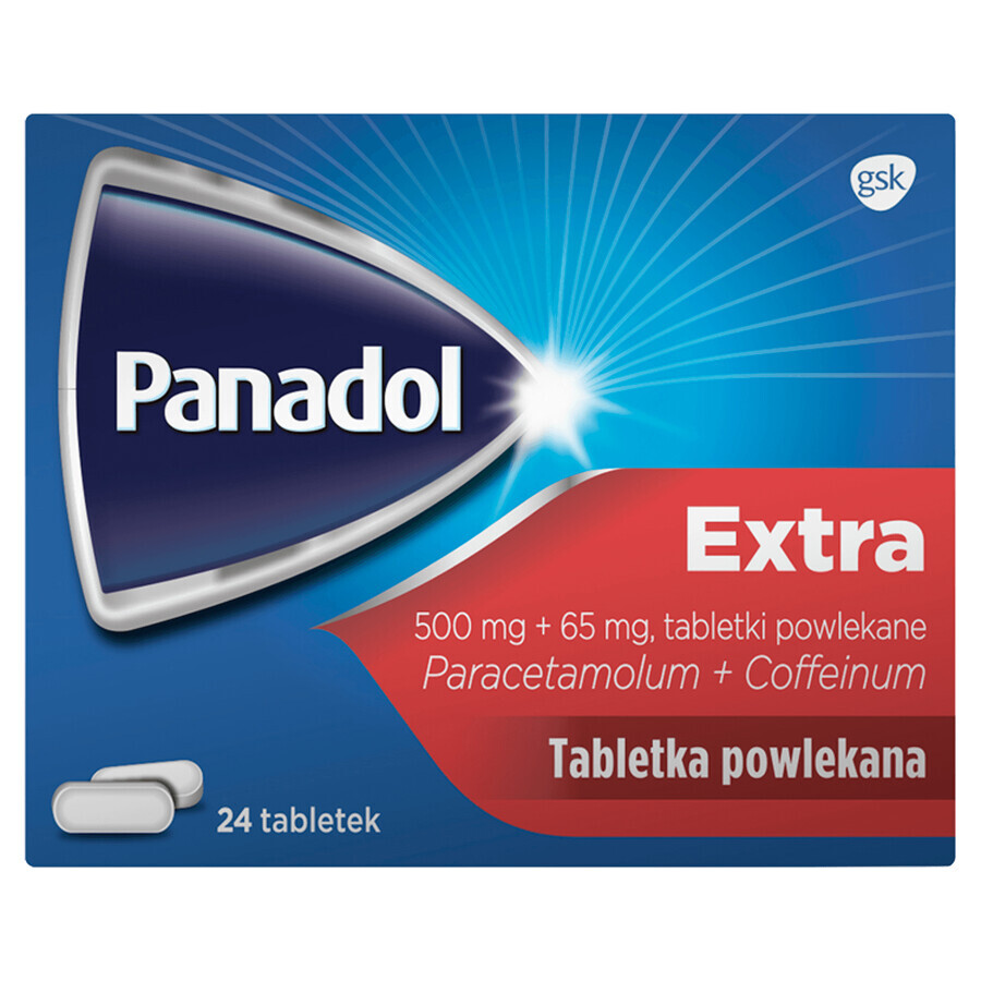 Panadol Extra 500 mg + 65 mg, 24 Filmtabletten