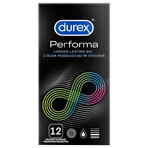 Durex Performa, Kondome mit verkehrsverlängerndem Gleitmittel, 12 Stück