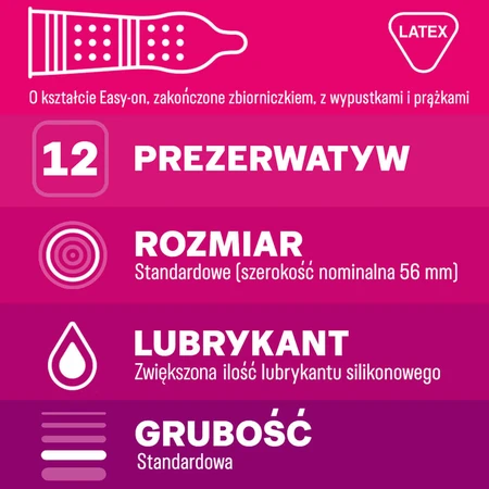 Durex Pleasuremax, geribbelde condooms met ribbels, 12 stuks