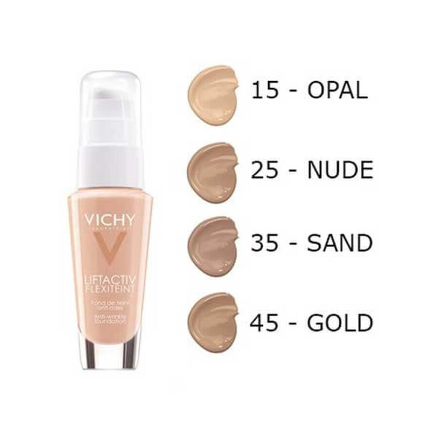 Vichy Liftactiv Flexiteint, Falten glättende Grundierung, SPF 20, Nr. 45, gold, 30 ml