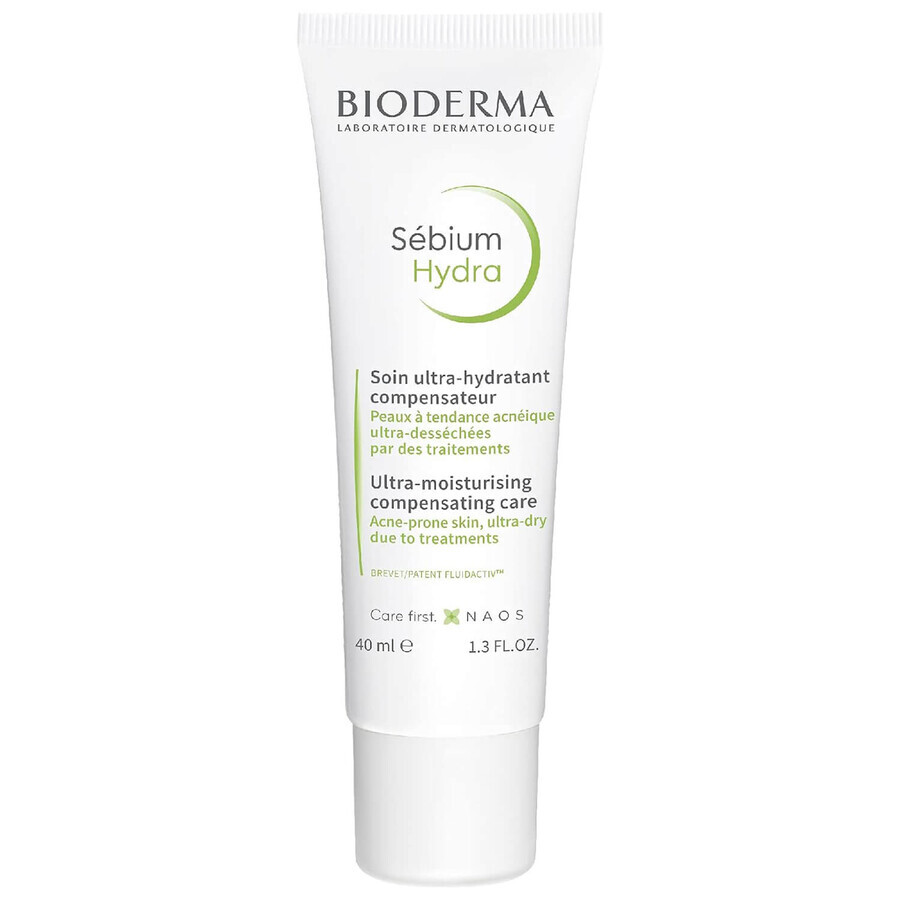 Bioderma Sebium Hydra, Feuchtigkeitspflege für fettige und zu Akne neigende Haut, 40 ml