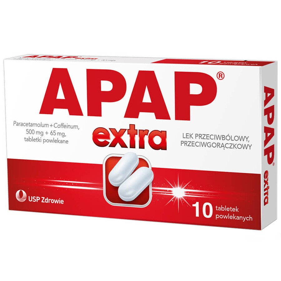 Apap Extra 500 mg + 65 mg, 10 Filmtabletten