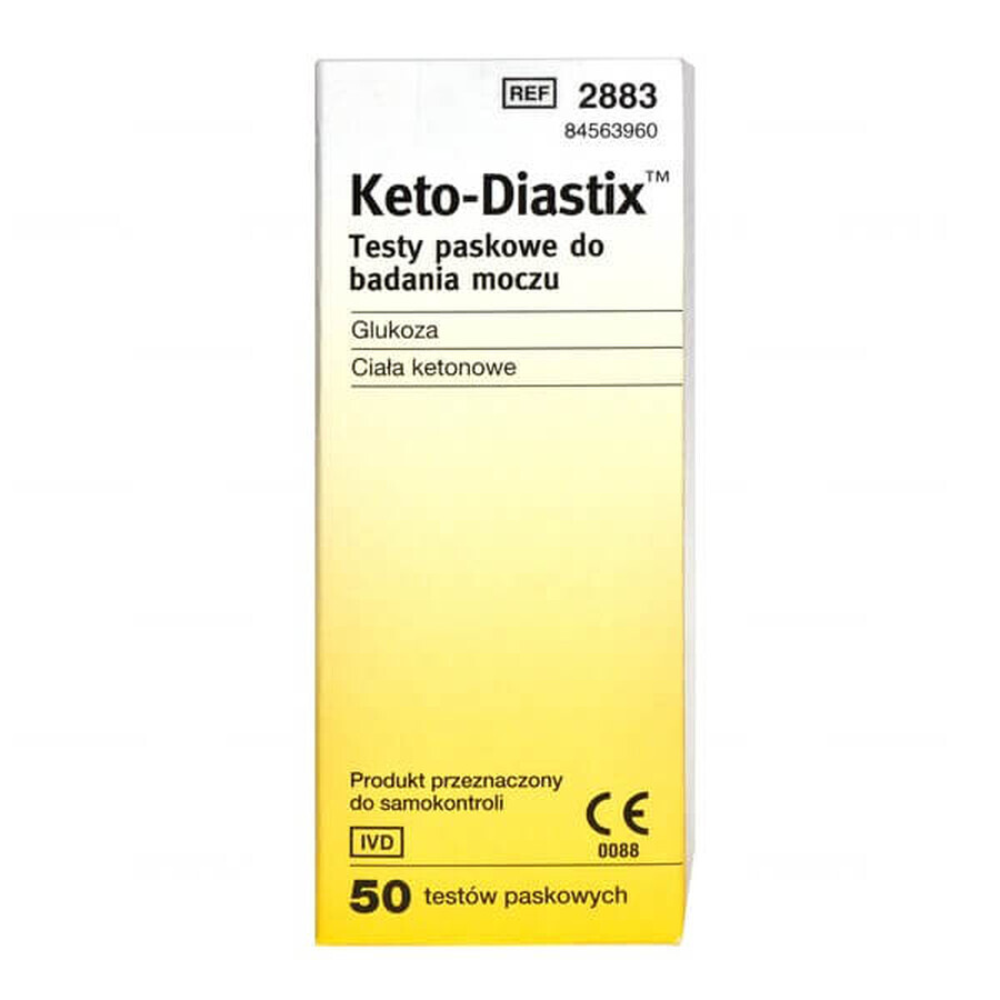 Keto-Diastix, urinestrips, 50 eenheden